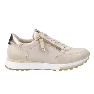 Beige leather Sneaker. Never Worn, in Box